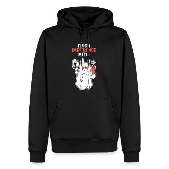 Ungeduldige Katze Ungeduld Impatience Mode - Männer Premium Bio Hoodie - Schwarz - Vorne - Nico (187cm)