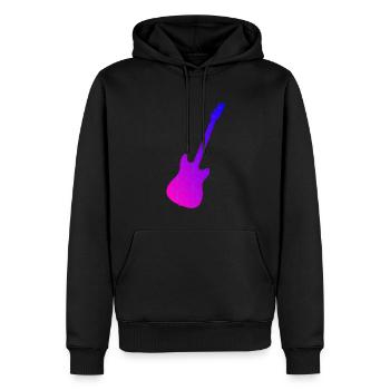 Guitariste Guitariste Hommes Guitariste Femmes - Sweat à capuche Premium bio Homme - noir - Devant - Nico (187cm)