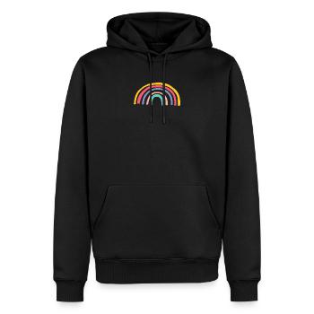 arc-en-ciel boho geschenkidee - Sweat à capuche Premium bio Homme - noir - Devant - Nico (187cm)