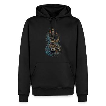 Guitare électrique Musique Guitare Guitare - Sweat à capuche Premium bio Homme - noir - Devant - Nico (187cm)
