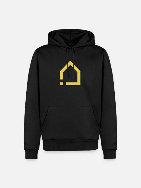 APP Icon: Smart FLAT (Gold/Transparent) - Men’s Premium Organic Hoodie - black