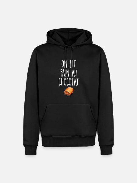 They say chocolate bread - Men’s Premium Organic Hoodie - black
