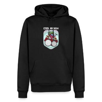 Ernährung Vegan Rettich Gesund Salat Veganer - Männer Premium Bio Hoodie - Schwarz - Vorne - Nico (187cm)