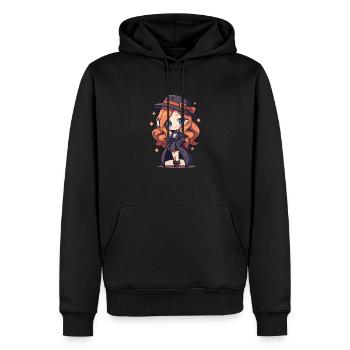 Mignon Chibi Détective Fille Mignon Dessin Animé - Sweat à capuche Premium bio Homme - noir - Devant - Nico (187cm)