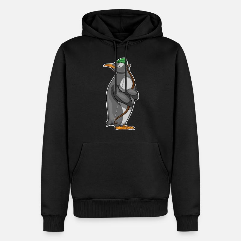 Arc de pingouin Archer - Sweat à capuche Premium bio Homme - noir
