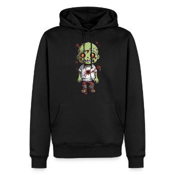 Plaisir des zombies de minuit à Halloween - Sweat à capuche Premium bio Homme - noir - Devant - Nico (187cm)