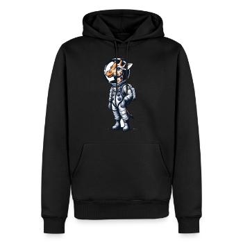 Mignon Girafe Astronaute - Sweat à capuche Premium bio Homme - noir - Devant - Nico (187cm)