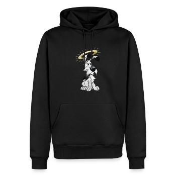 Dogmatix With Halo - Men’s Premium Organic Hoodie - black - Front - Nico (187cm)