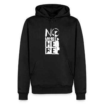 No longer here, it's winter time - Sweat à capuche Premium bio Homme - noir - Devant - Nico (187cm)