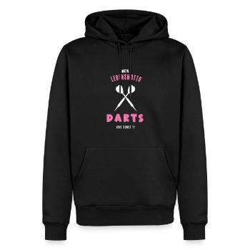 Dart Darts Darten Spiel Darterin Spielerin - Männer Premium Bio Hoodie - Schwarz - Vorne - Nico (187cm)