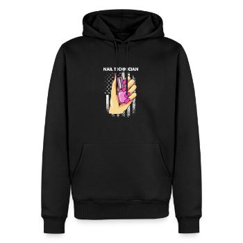 Nageldesignerin Nagel Kosmetik Kosmetikerin - Männer Premium Bio Hoodie - Schwarz - Vorne - Nico (187cm)