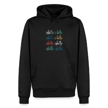 Road bike retro bike - Men’s Premium Organic Hoodie - black - Front - Nico (187cm)