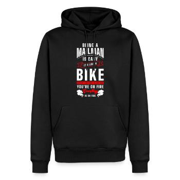 Postman Service Parcel Livreur de lettres Boîte aux lettres - Sweat à capuche Premium bio Homme - noir - Devant - Nico (187cm)