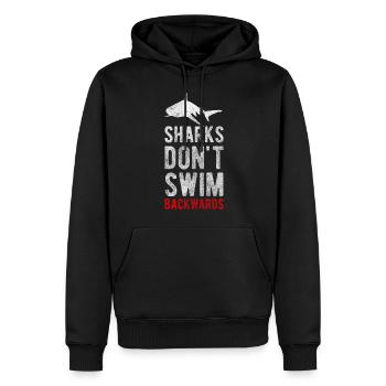 Vacances de pêche sous-marine avec les requins - Sweat à capuche Premium bio Homme - noir - Devant - Nico (187cm)