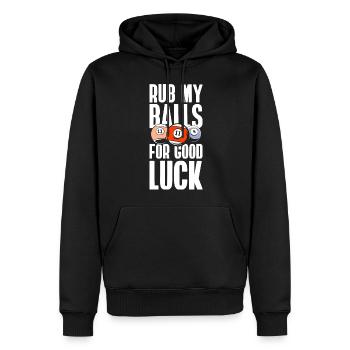 Billiard Billardspieler Kö 8-Ball - Männer Premium Bio Hoodie - Schwarz - Vorne - Nico (187cm)