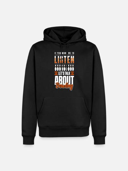 Bowling Bowling Alley Strike - Men’s Premium Organic Hoodie - black