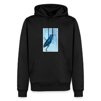 Magischer blauer Vogel - Männer Premium Bio Hoodie - Schwarz - Vorne - Nico (187cm)