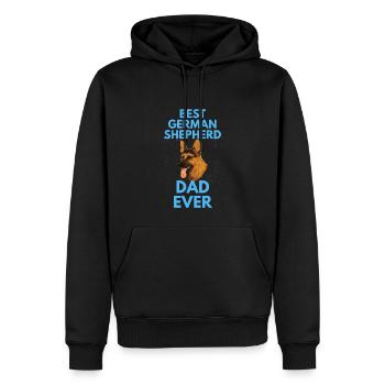 Dogs Papa Father's Day Gift German Shepherd - Men’s Premium Organic Hoodie - black - Front - Nico (187cm)