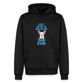 Meilleur Français Bulldog Papa Chien de fête des pères - Sweat à capuche Premium bio Homme - noir - Devant - Nico (187cm)