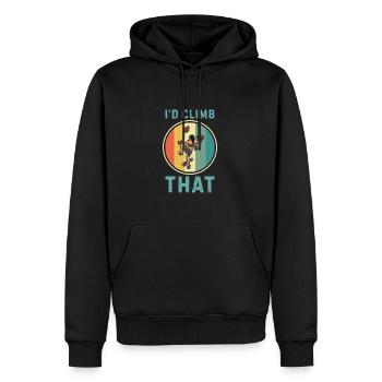 Bouldern Klettern Sportarten Turnhalle Wand - Männer Premium Bio Hoodie - Schwarz - Vorne - Nico (187cm)