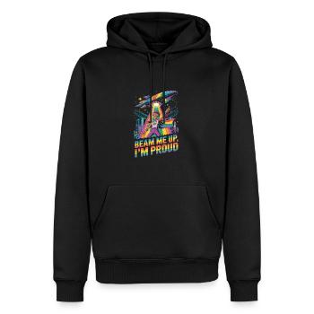 Design cool du mois de la fierté - Sweat à capuche Premium bio Homme - noir - Devant - Nico (187cm)