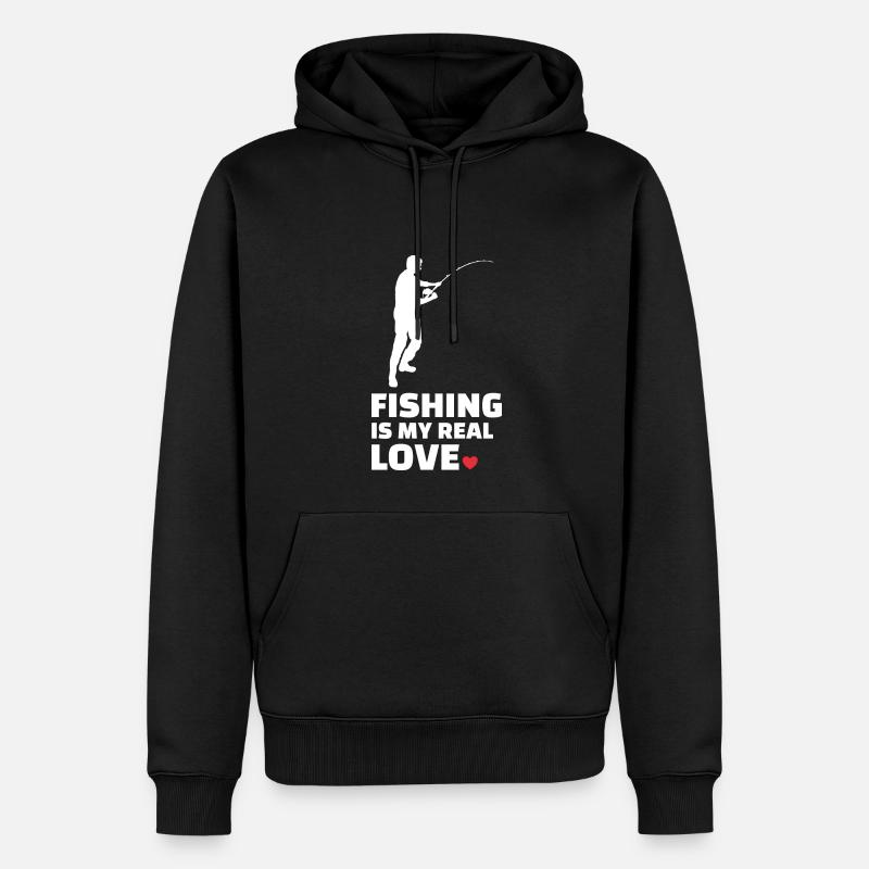 J’adore pêcher - Sweat à capuche Premium bio Homme - noir