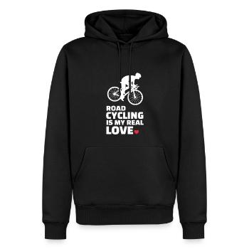 Ich Liebe Rennradfahren - Männer Premium Bio Hoodie - Schwarz - Vorne - Nico (187cm)