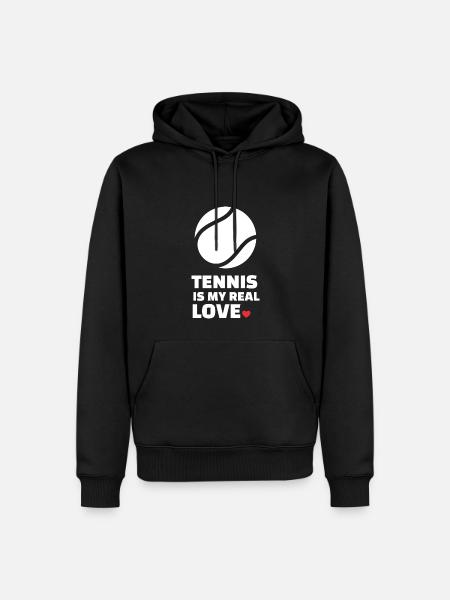 J’adore le tennis - Sweat à capuche Premium bio Homme - noir