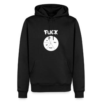 FUCK YOU | ME | THIS | EVERYTHING - Männer Premium Bio Hoodie - Schwarz - Vorne - Nico (187cm)