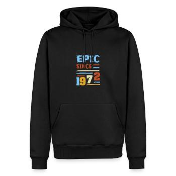 Episch seit 1972 Epic Since - Männer Premium Bio Hoodie - Schwarz - Vorne - Nico (187cm)