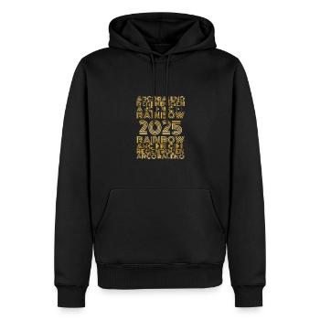 2025 - Männer Premium Bio Hoodie - Schwarz - Vorne - Nico (187cm)
