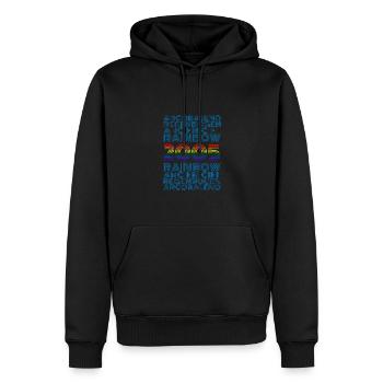 DesignCouleur du produitZones d’impressionTaille du design44%-137. - Sweat à capuche Premium bio Homme - noir - Devant - Nico (187cm)