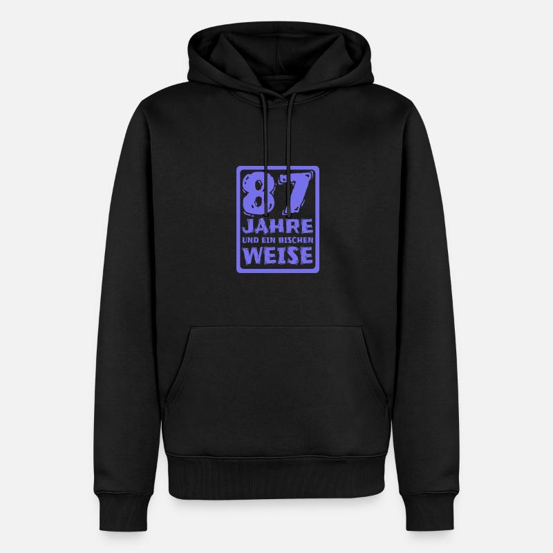87 - Männer Premium Bio Hoodie - Schwarz