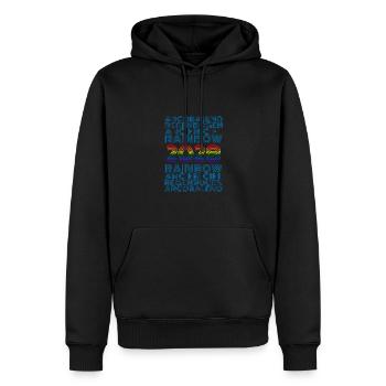 Rainbow 2028 - Männer Premium Bio Hoodie - Schwarz - Vorne - Nico (187cm)