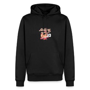 Rouler dans 10 Fête d’anniversaire en patin à roulettes - Sweat à capuche Premium bio Homme - noir - Devant - Nico (187cm)