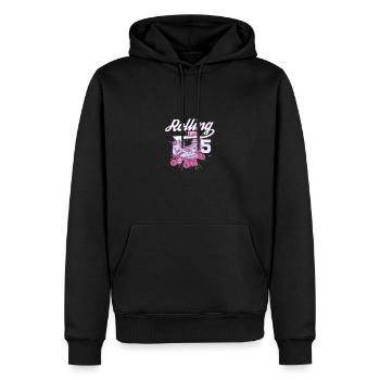 Rouler dans 5 Fête d’anniversaire en patin à roulettes - Sweat à capuche Premium bio Homme - noir - Devant - Nico (187cm)