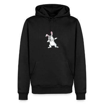 Happy Bunny Dabbing Fun Animation - Männer Premium Bio Hoodie - Schwarz - Vorne - Nico (187cm)