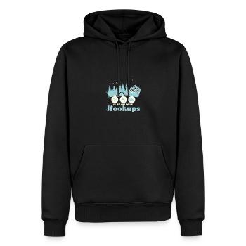 Motorhome I'm Just Here For the Hookups RV - Männer Premium Bio Hoodie - Schwarz - Vorne - Nico (187cm)