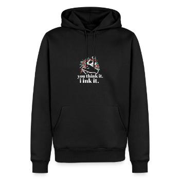 You Think It I Ink It Tattoo Artist Body Art - Männer Premium Bio Hoodie - Schwarz - Vorne - Nico (187cm)