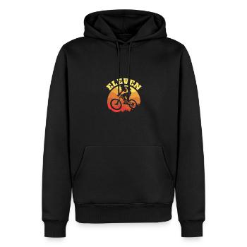 Turning 11 Mountain Bike Theme BMX Lover 11th - Männer Premium Bio Hoodie - Schwarz - Vorne - Nico (187cm)