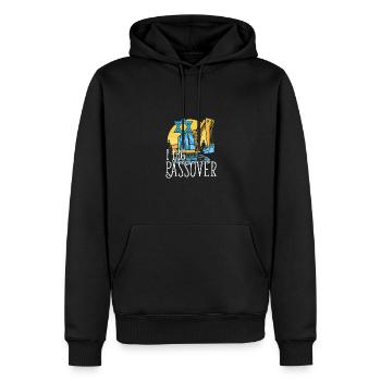 Drôle juif, je creuse les vacances de Pâque heureuses - Sweat à capuche Premium bio Homme - noir - Devant - Nico (187cm)