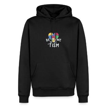 Soyez en admiration devant mon Tism Soutenez la sensibilisation à l’autisme - Sweat à capuche Premium bio Homme - noir - Devant - Nico (187cm)