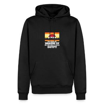 Je suis fatigué de me réveiller et de ne pas être en Egypte - Sweat à capuche Premium bio Homme - noir - Devant - Nico (187cm)