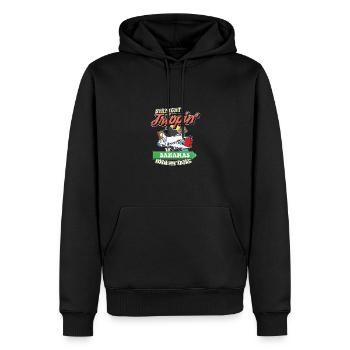 Voyage direct aux Bahamas avec ma famille tribe - Sweat à capuche Premium bio Homme - noir - Devant - Nico (187cm)