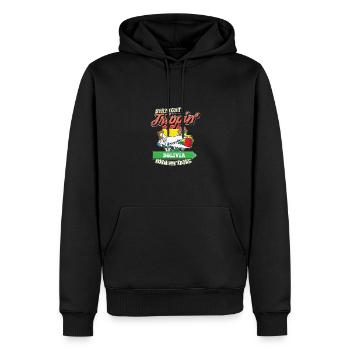 Straight Trippin' To Bolivia With My Tribe Family - Männer Premium Bio Hoodie - Schwarz - Vorne - Nico (187cm)