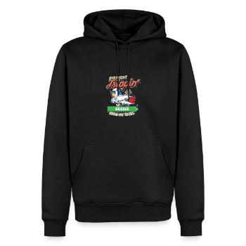 Voyage direct en Grèce avec ma famille tribe - Sweat à capuche Premium bio Homme - noir - Devant - Nico (187cm)