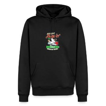 Straight Trippin' To Italy With My Tribe Family - Men’s Premium Organic Hoodie - black - Front - Nico (187cm)