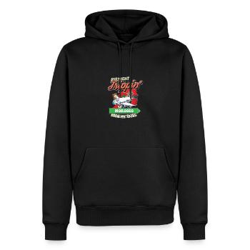 Straight Trippin' To Morocco With My Tribe Family - Men’s Premium Organic Hoodie - black - Front - Nico (187cm)