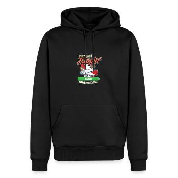 Voyage direct au Pérou avec ma famille de tribu - Sweat à capuche Premium bio Homme - noir - Devant - Nico (187cm)