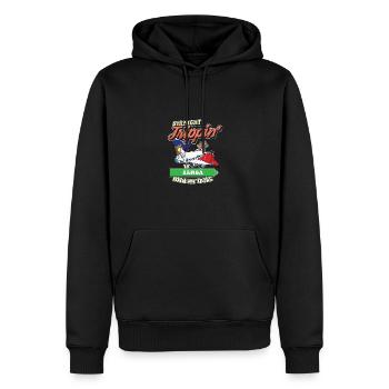 Voyage direct aux Samoa avec ma famille de tribu - Sweat à capuche Premium bio Homme - noir - Devant - Nico (187cm)